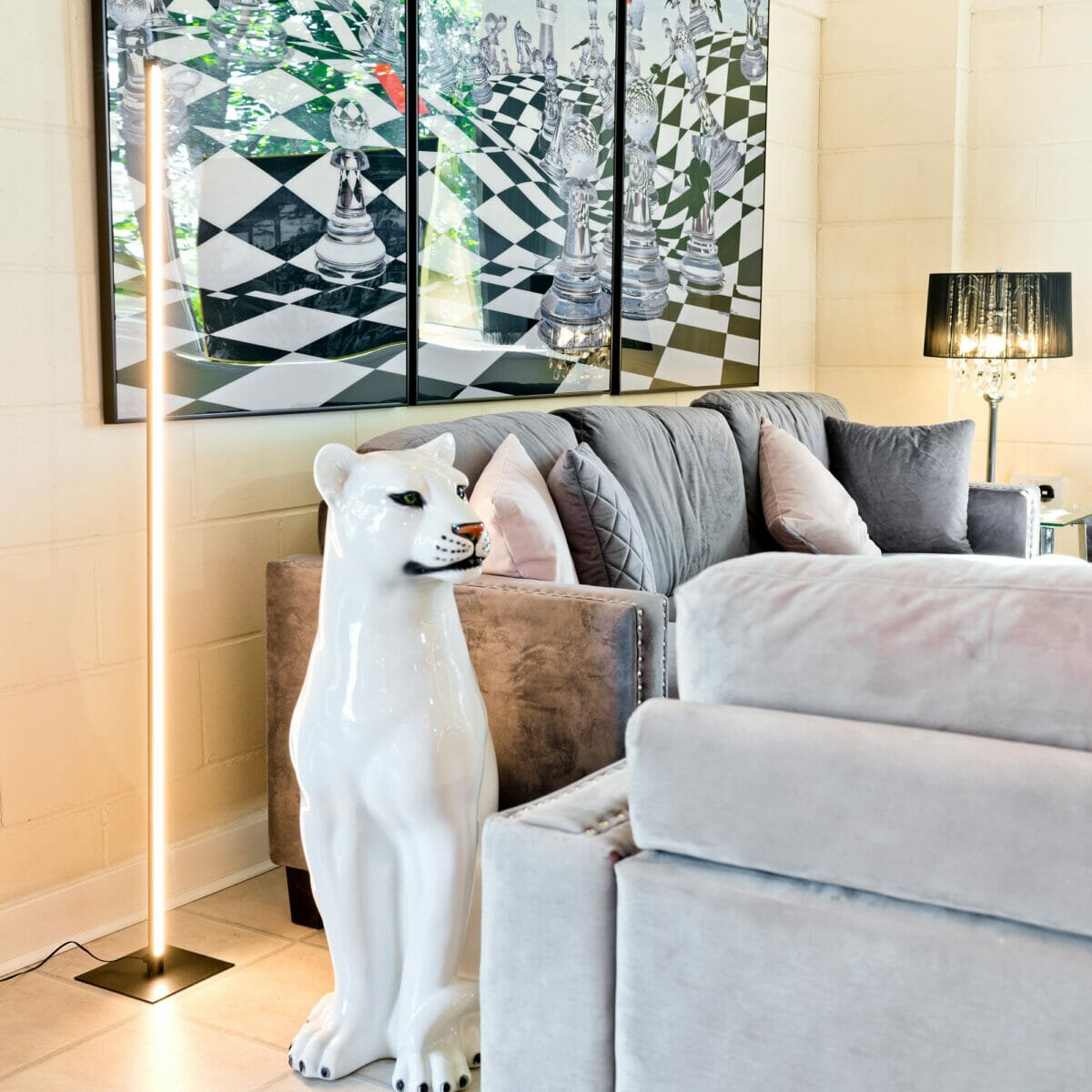 Matte Black Dimmable LED Floor lamp