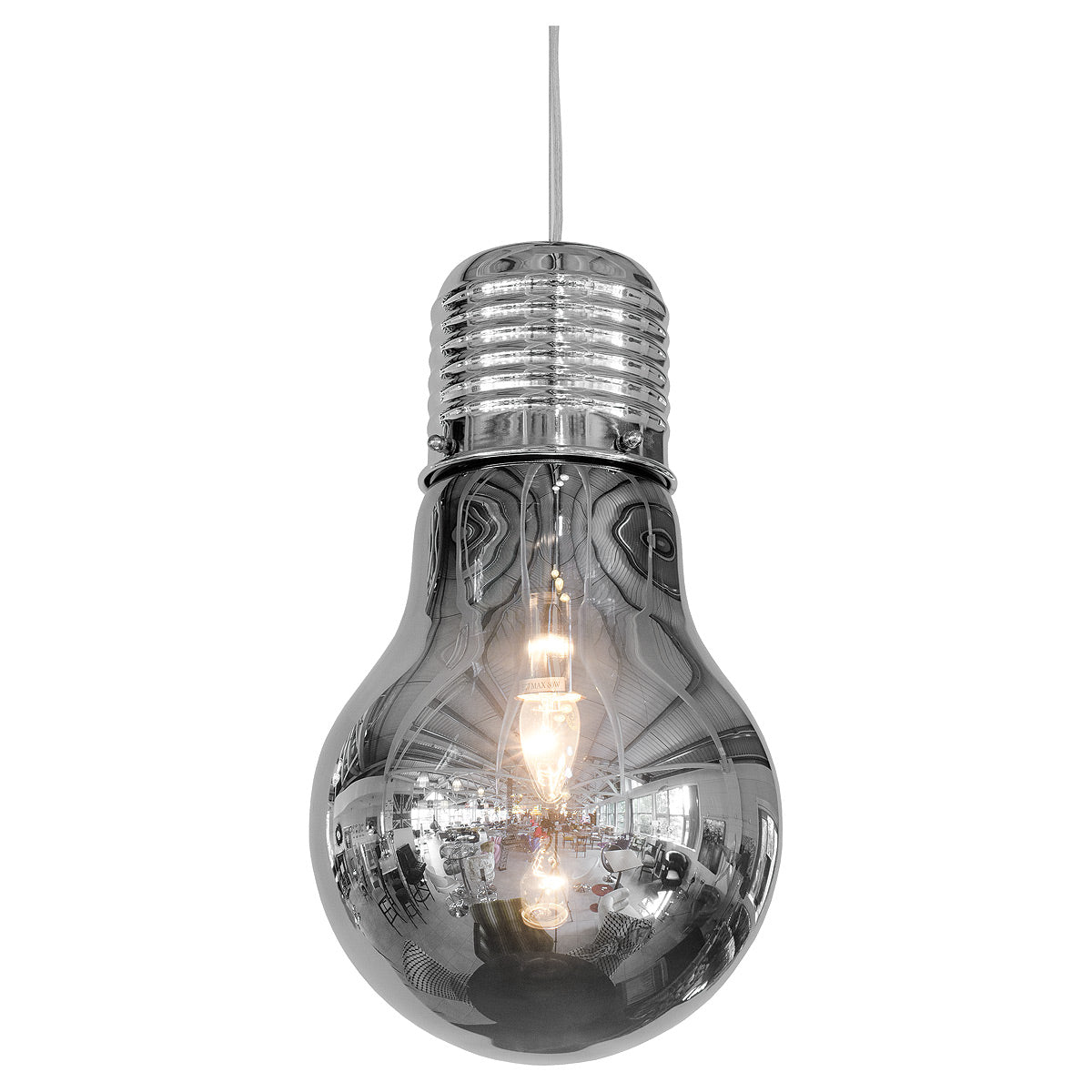 Smoked Bulb Shaped Ceiling Light