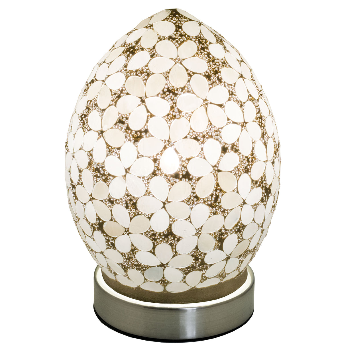 Opaque Flower Small Mosaic Glass Egg Lamp