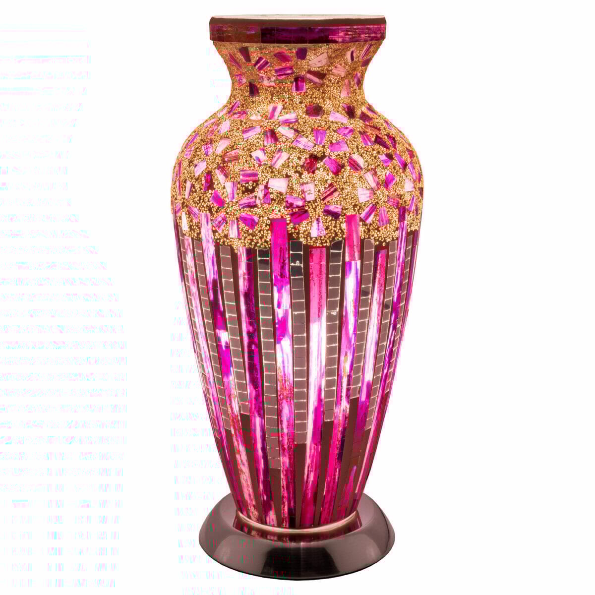Rose Deco Mosaic Glass Vase Lamp