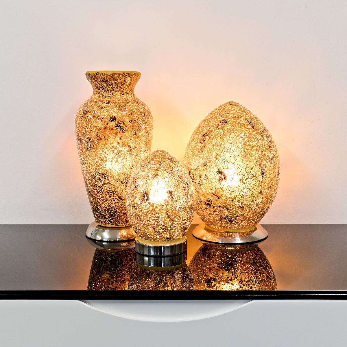 Yellow Mosaic Lamps