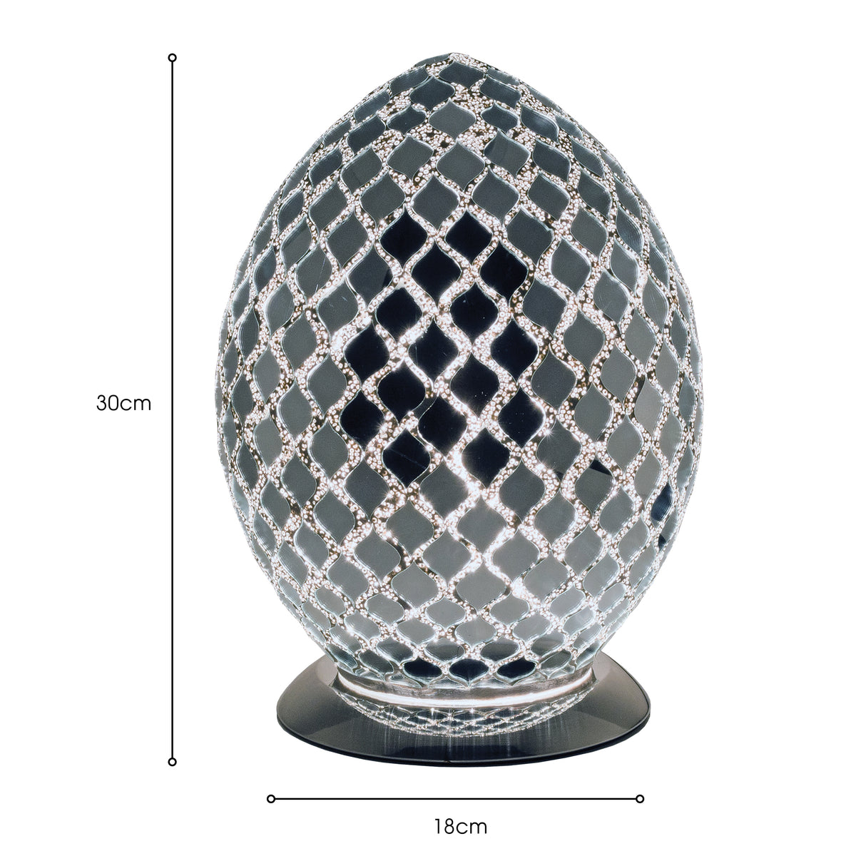 Mirror Mosaic Egg Lamp