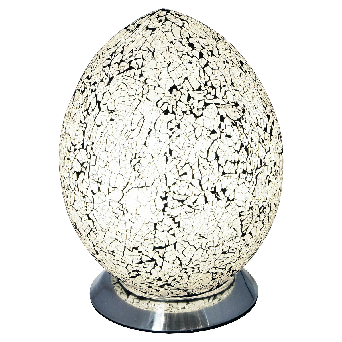 White Mosaic Egg Lamp