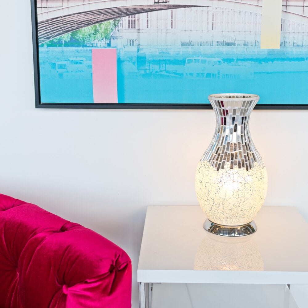 Mosaic Vase Glass Table Lamp