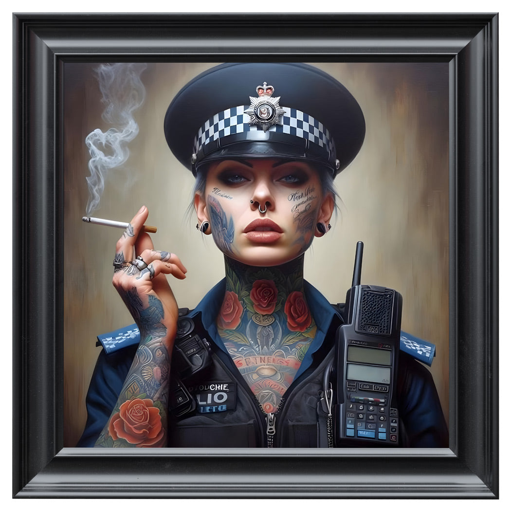 Velvet Print Framed Artwork - Tattoo Collection