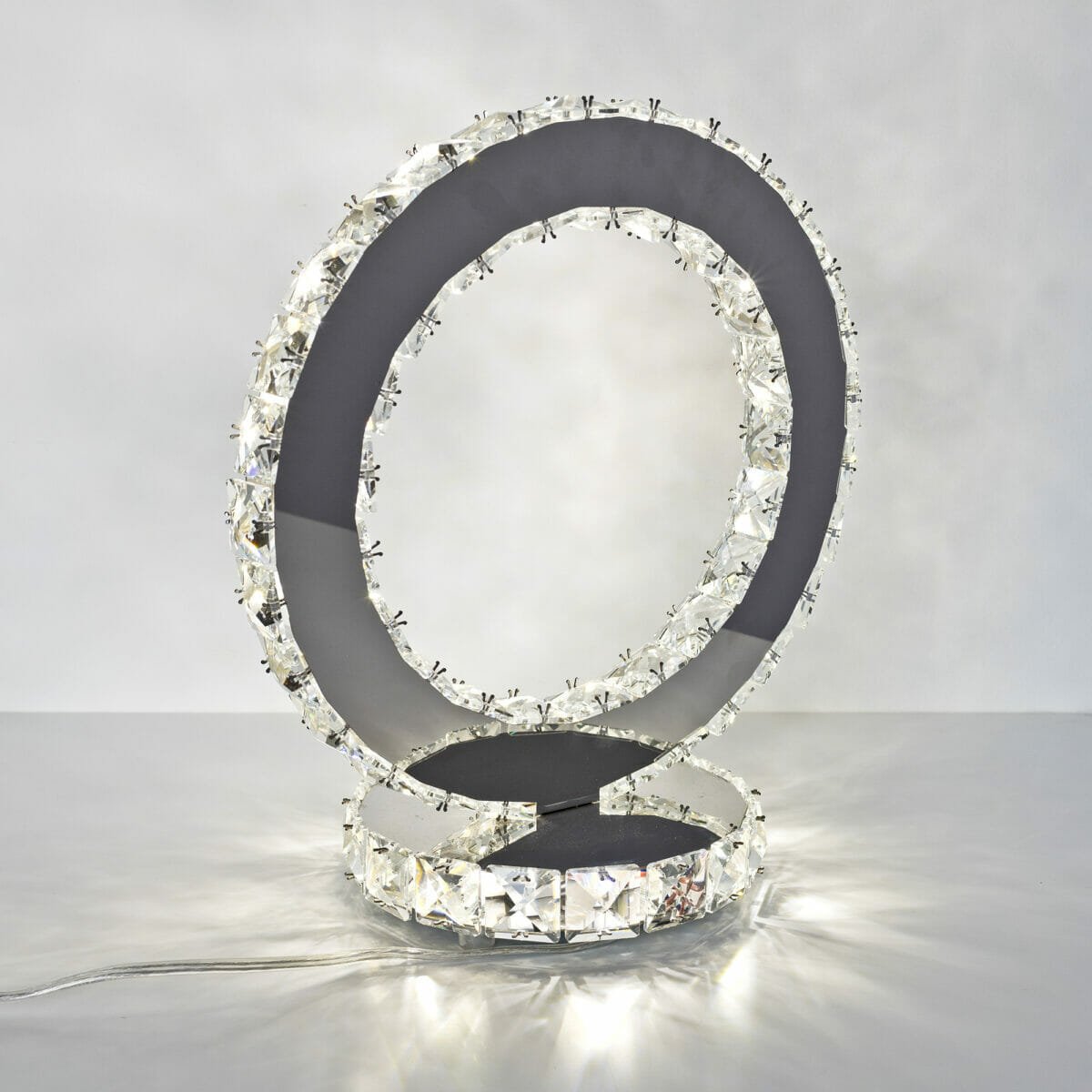 Glass Crystal Ring Table Light