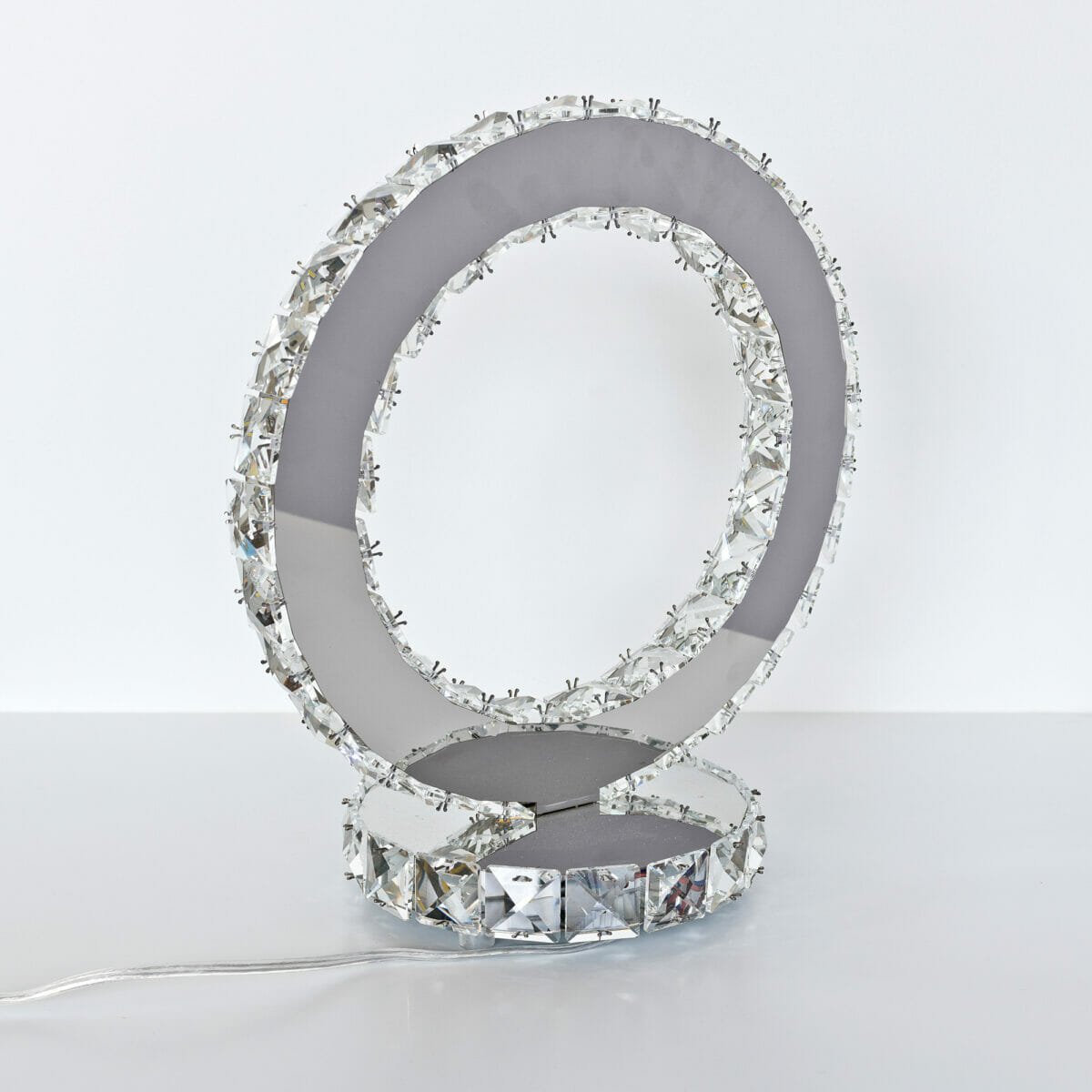 Glass Crystal Ring Table Light