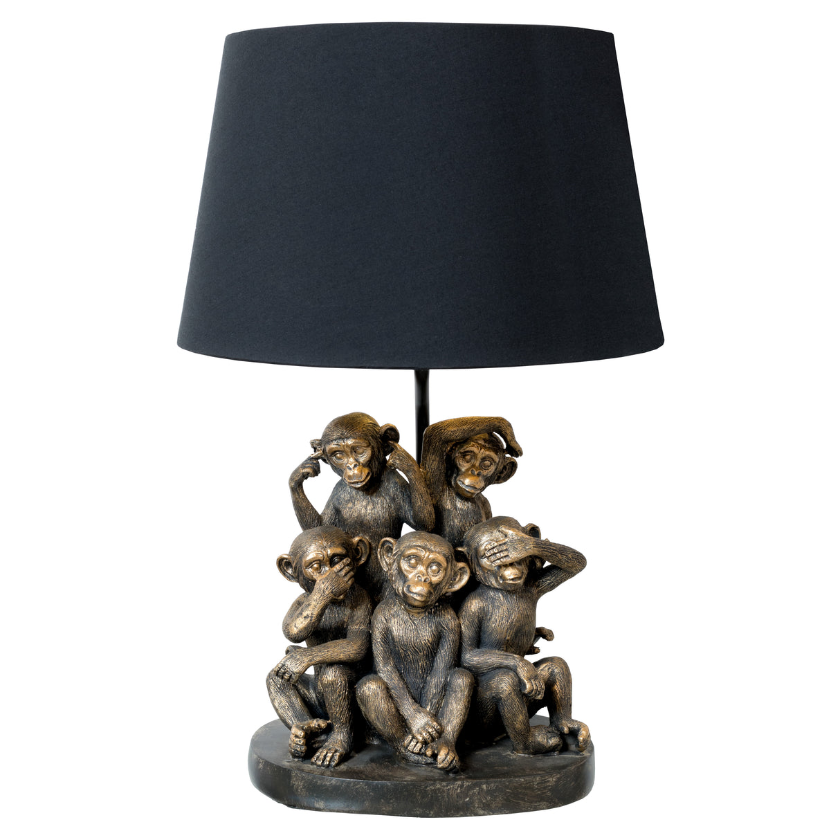 Five Monkey Troop Table Lamp