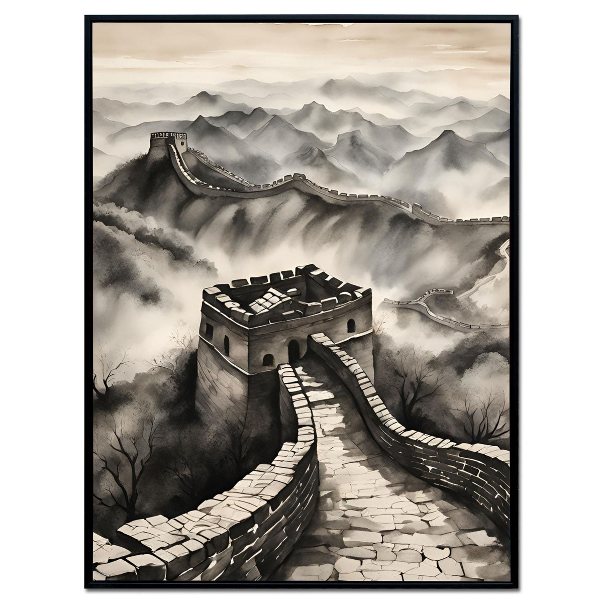 Misty Wall - Framed Wall Art (113cm x 85cm)