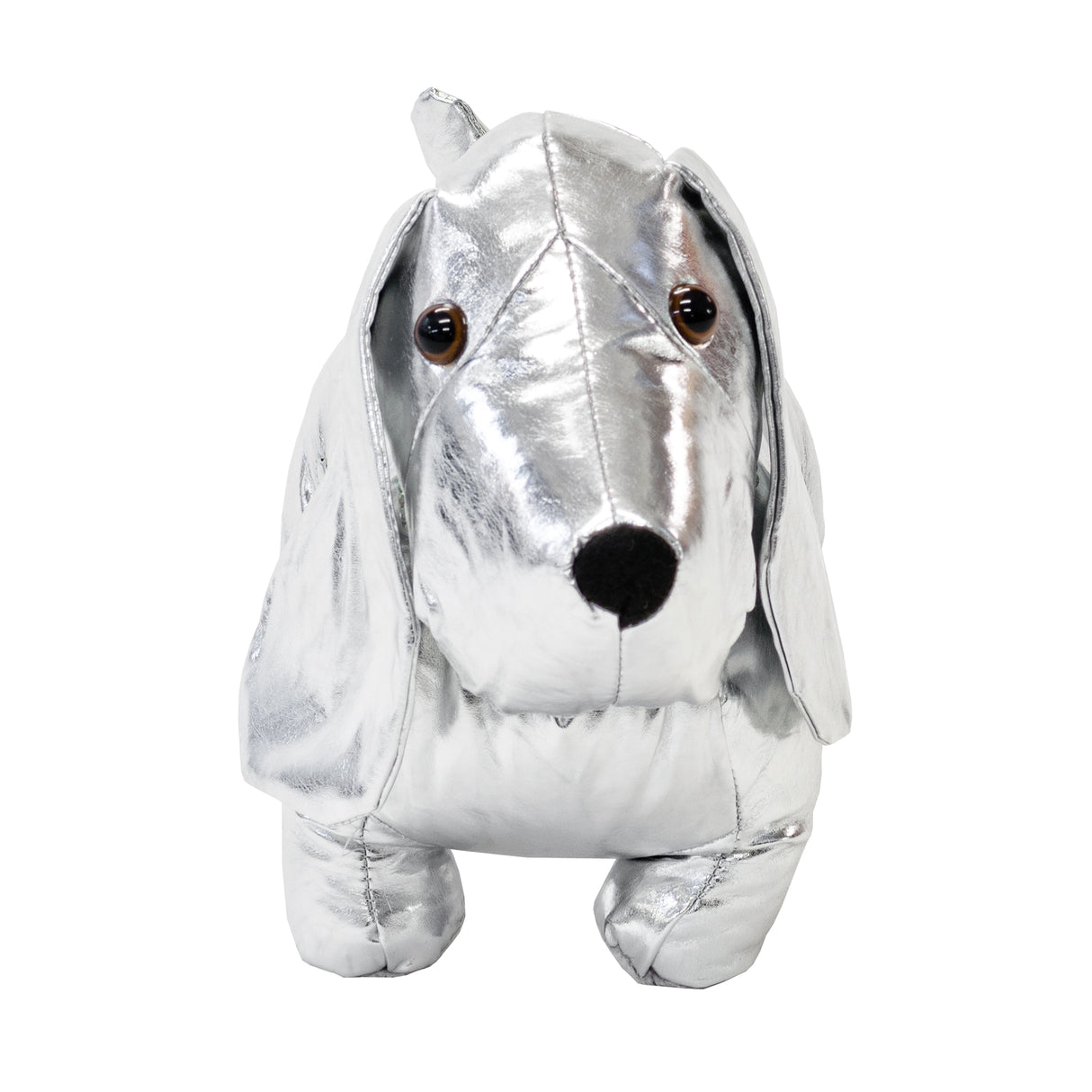 Silver Doggy Door Stop