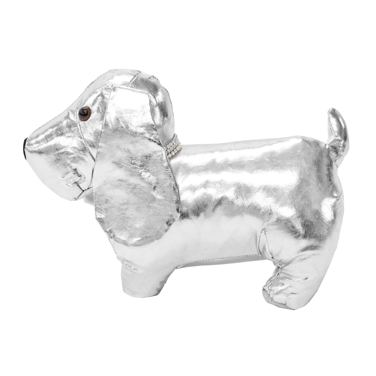Silver Doggy Door Stop