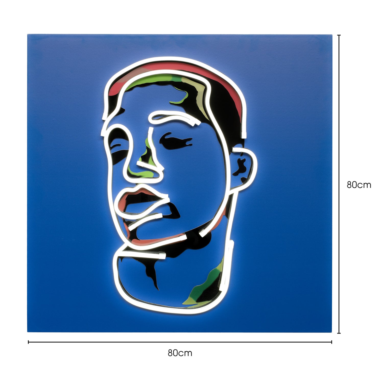 LED Face Light Up Wall Art