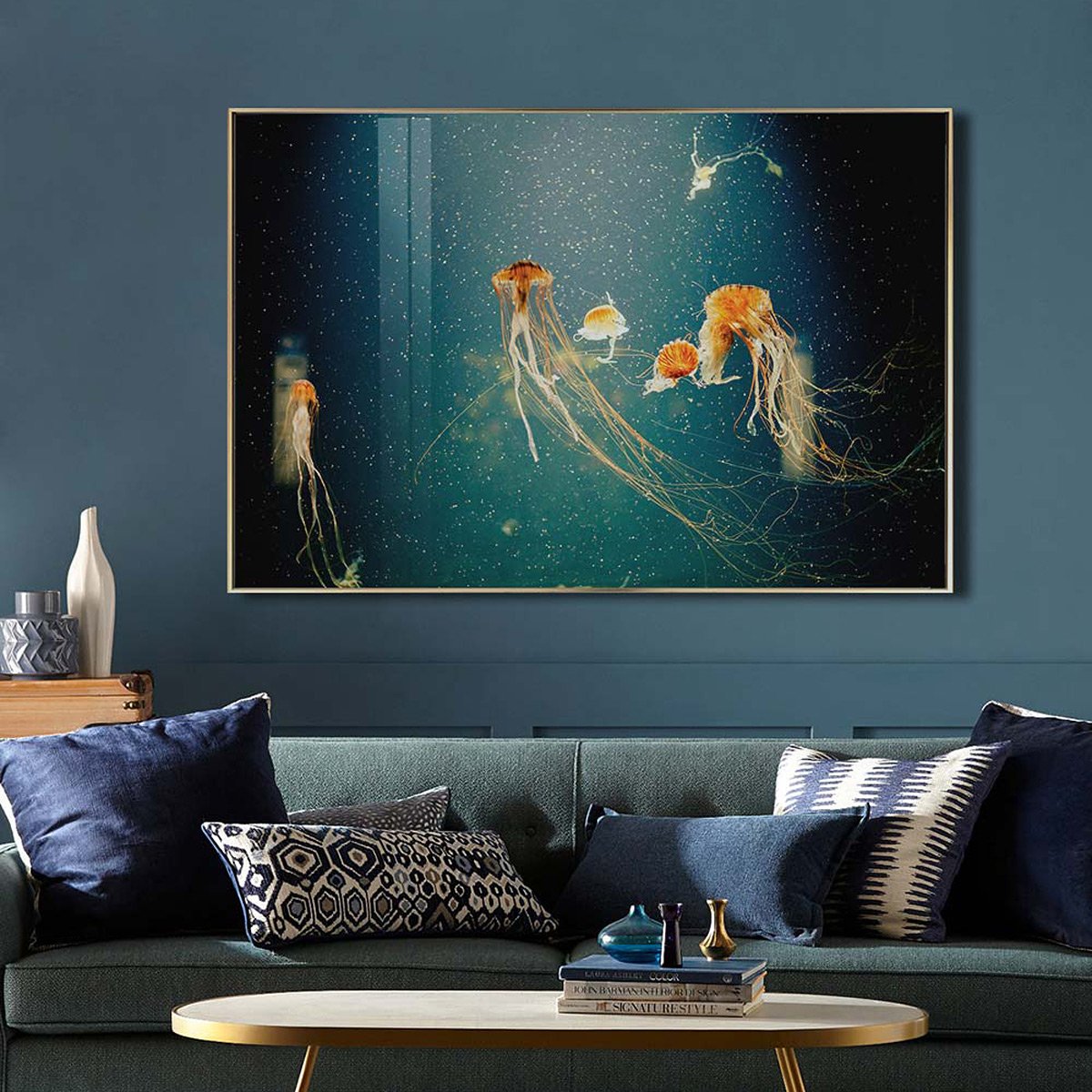 Jellyfish Glass Wall Art