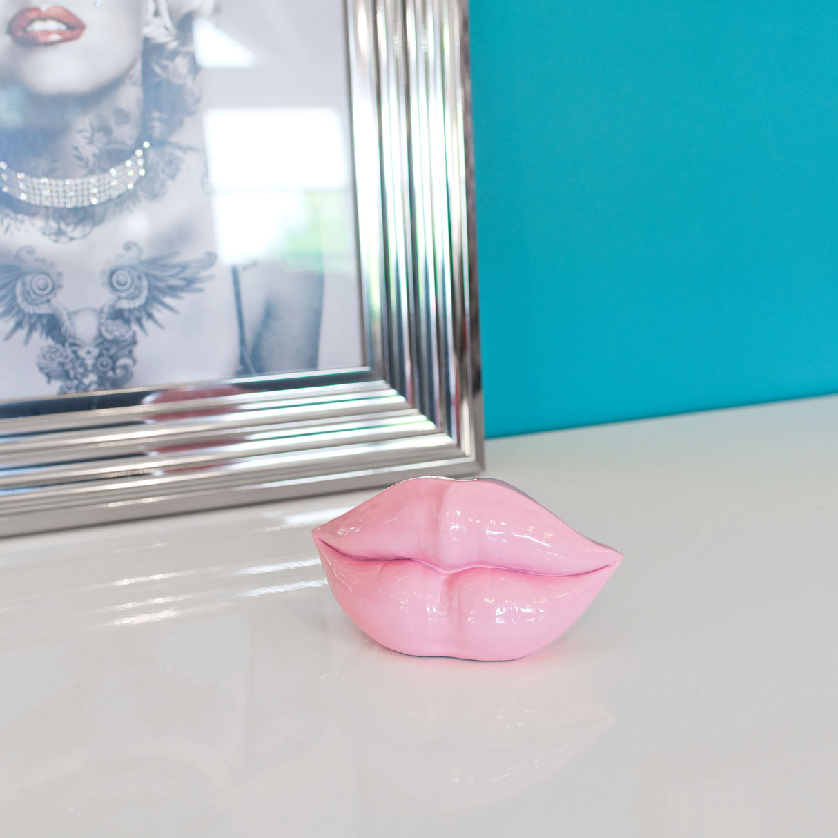 Pink Lips Sculpture - Small