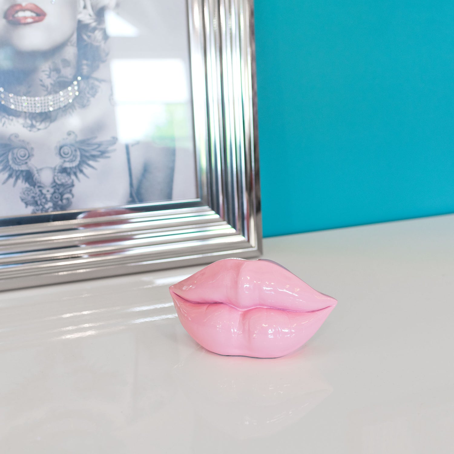 Pink Lips Sculpture - Small