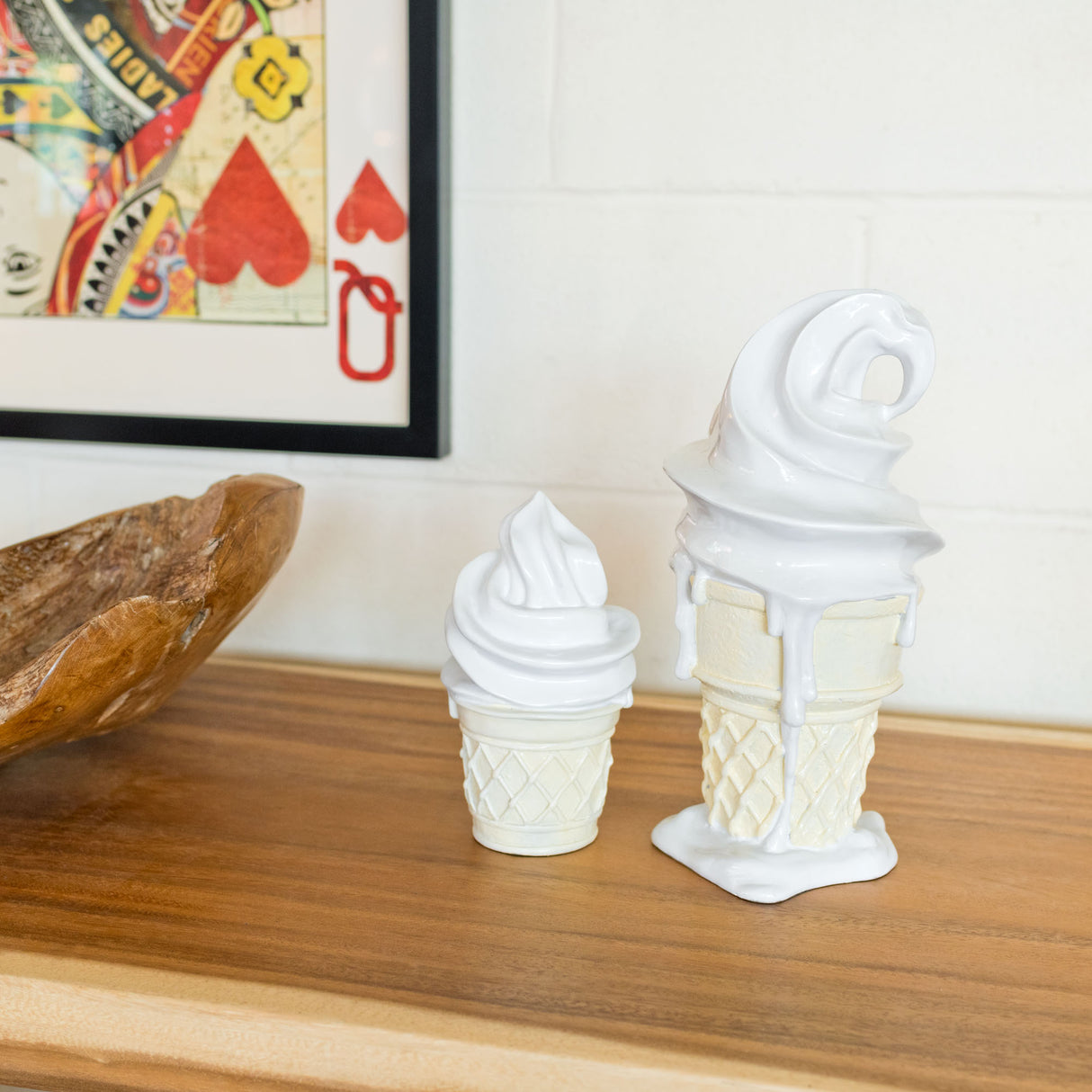 Whipped Dream Vanilla Ice Cream Cone Sculpture