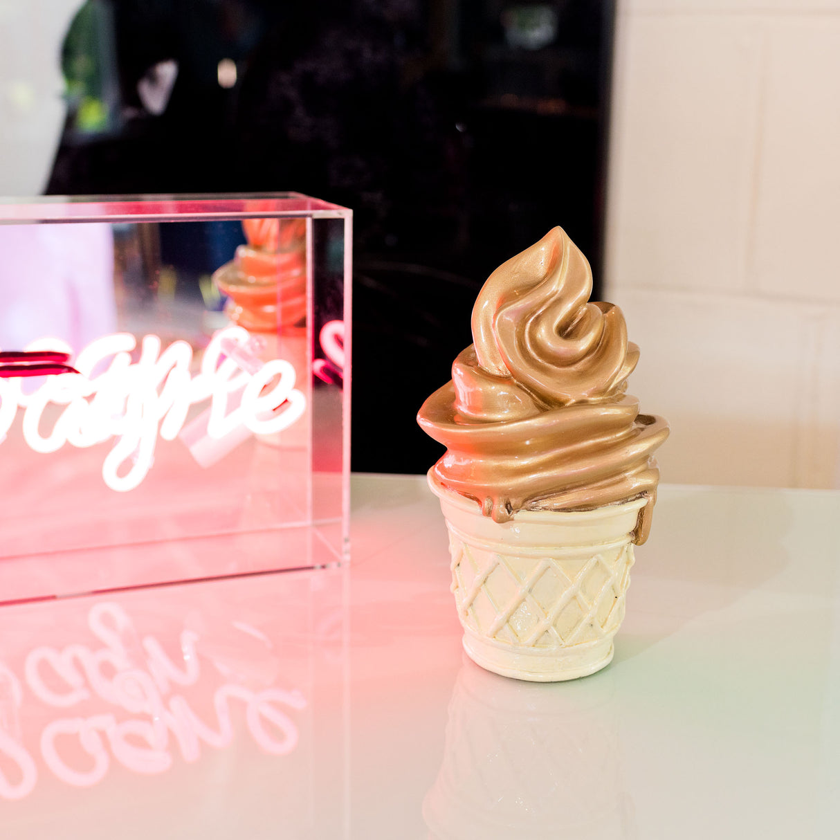 Whipped Dream Chocolate Ice Cream Cone Sculpture