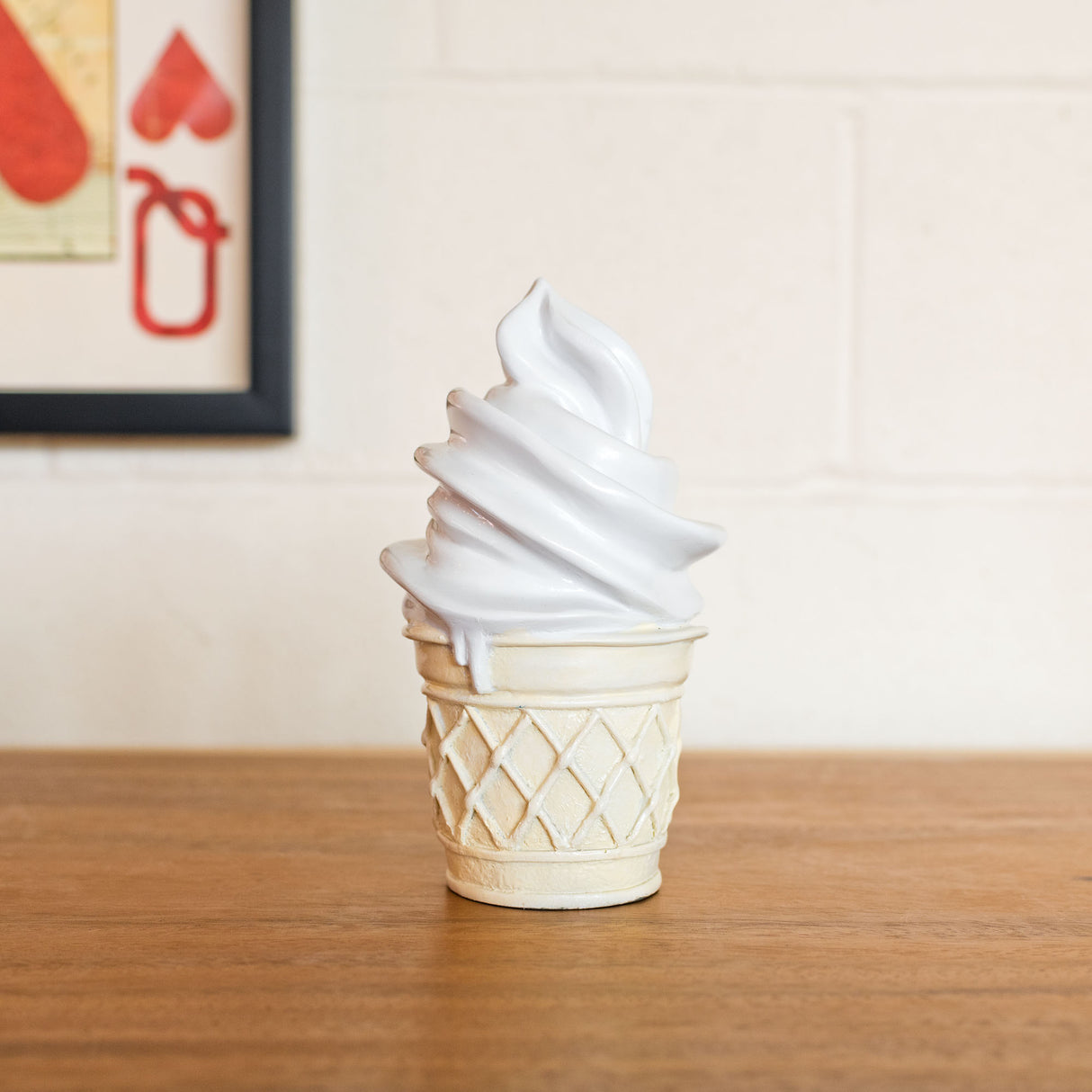 Whipped Dream Vanilla Ice Cream Cone Sculpture