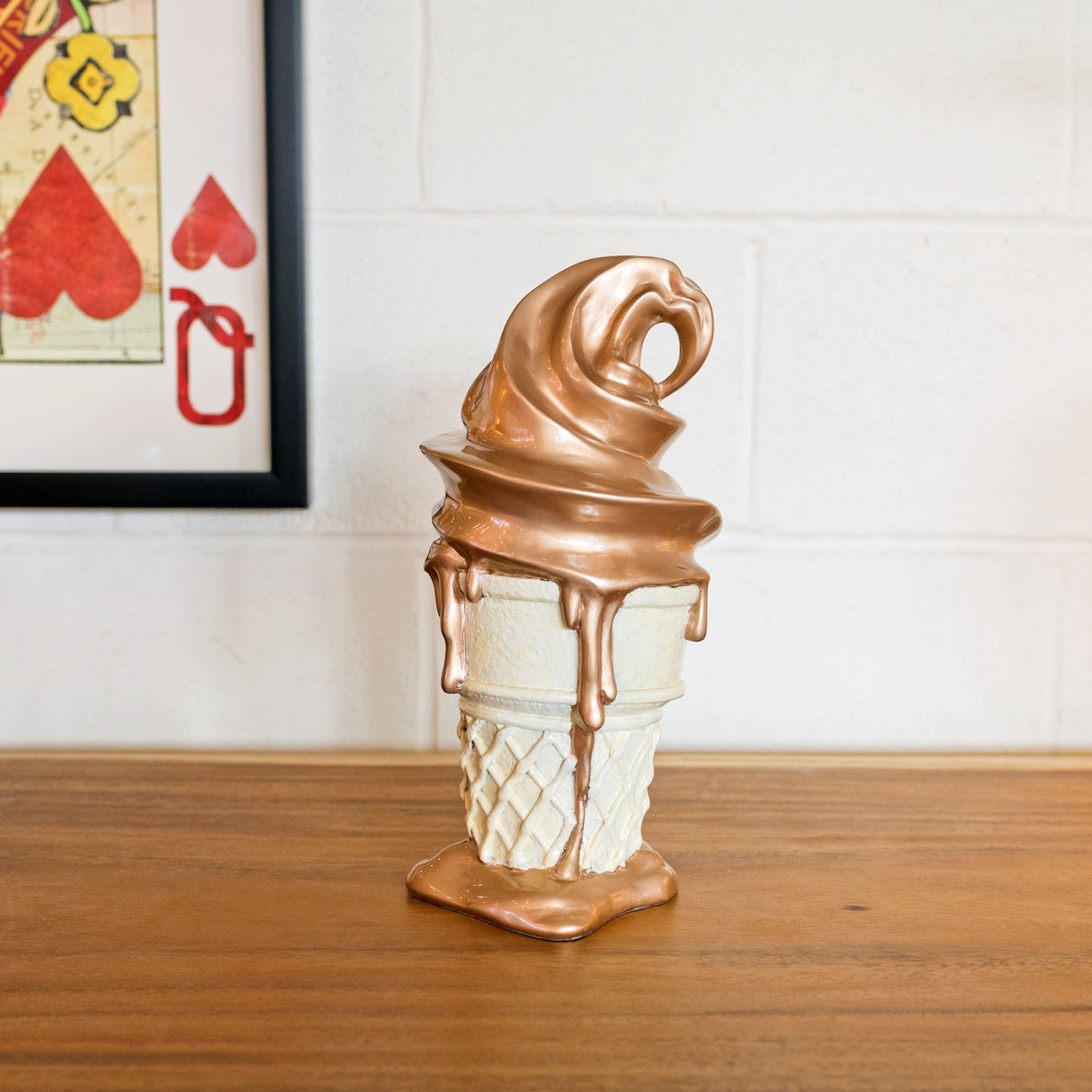 Whipped Dream Chocolate Ice Cream Cone Sculpture - Large