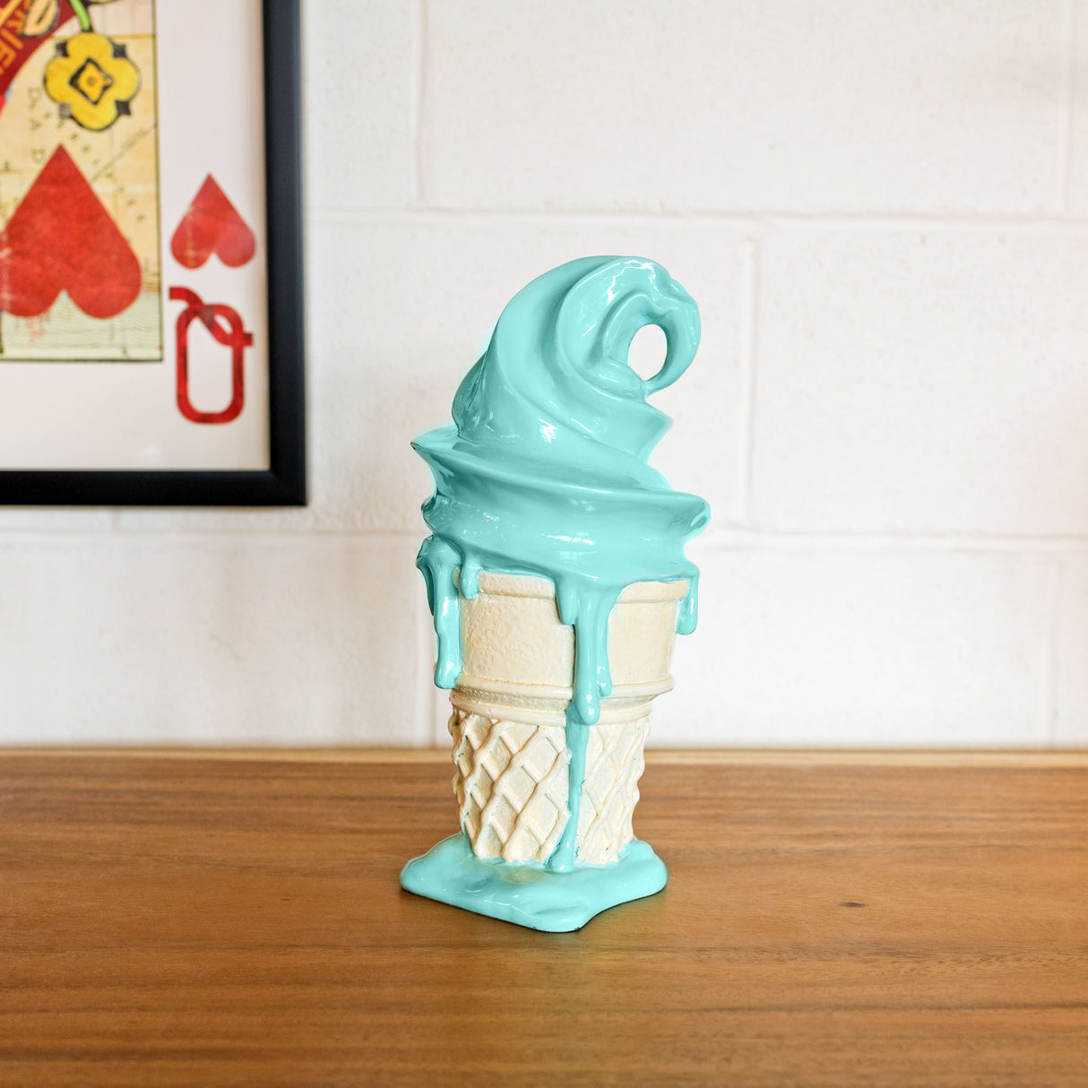 Whipped Dream Mint Ice Cream Cone Sculpture - Large