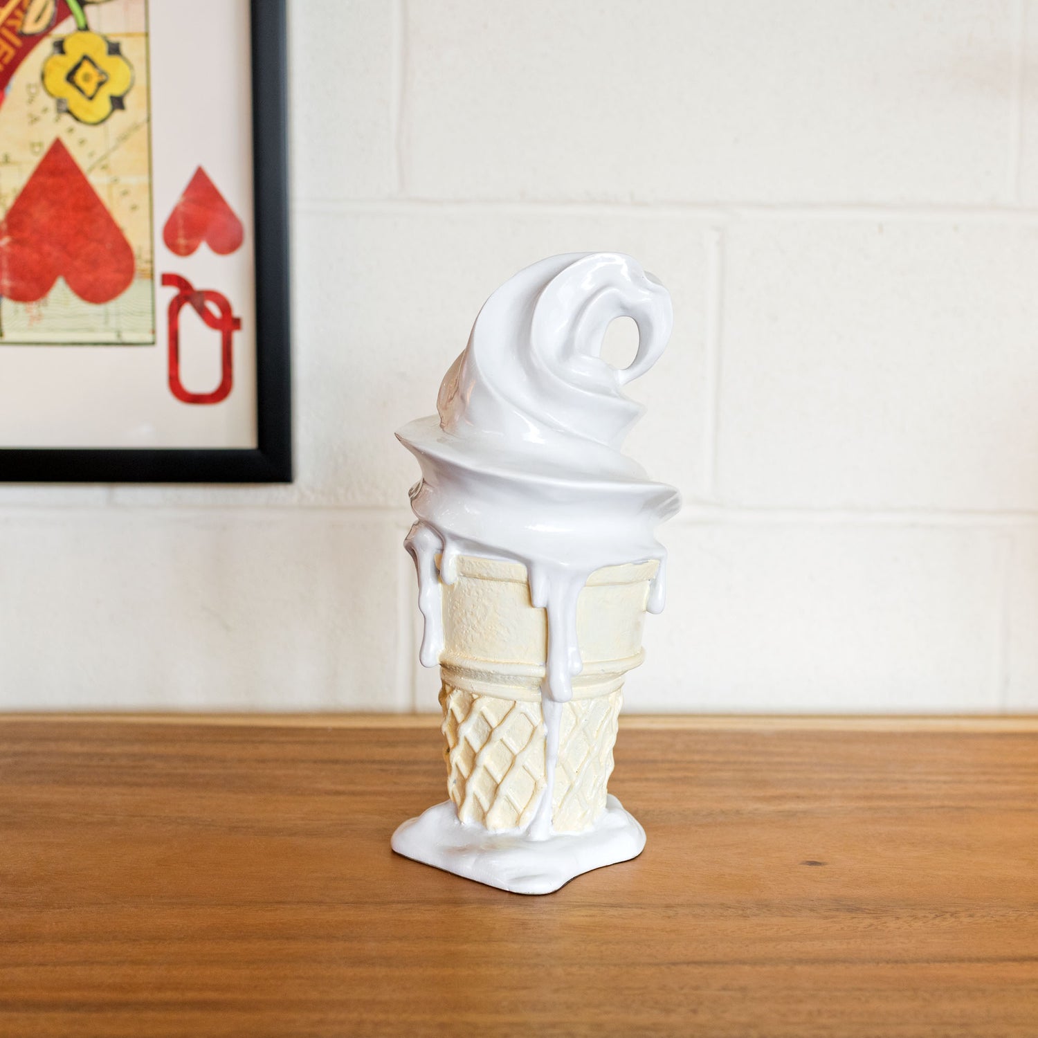 Whipped Dream Vanilla Ice Cream Cone Sculpture - Large
