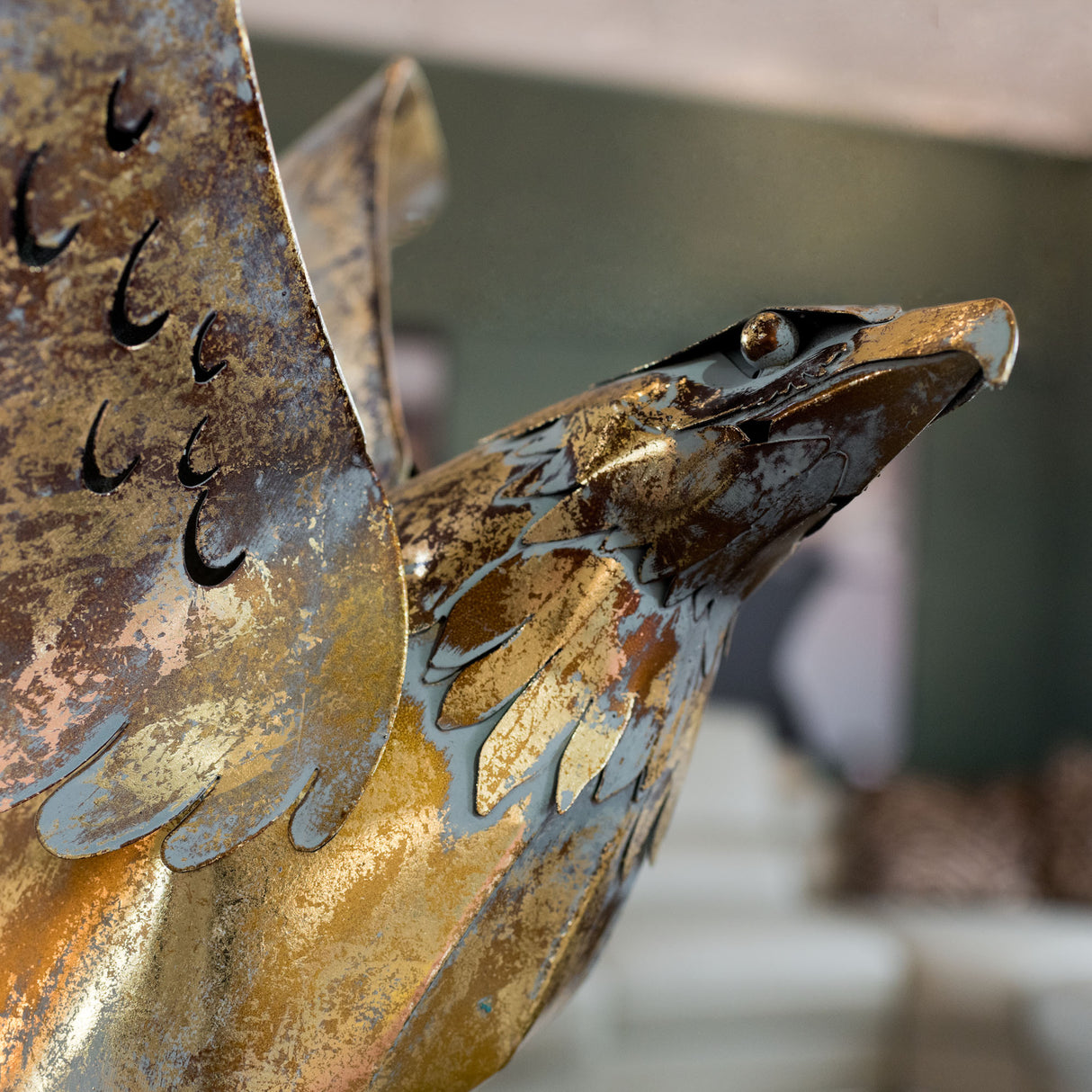 Metal Eagle Sculpture