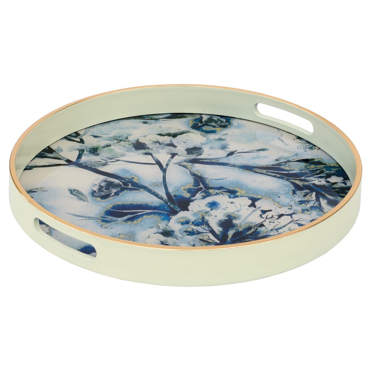White Flower Small Serving Tray