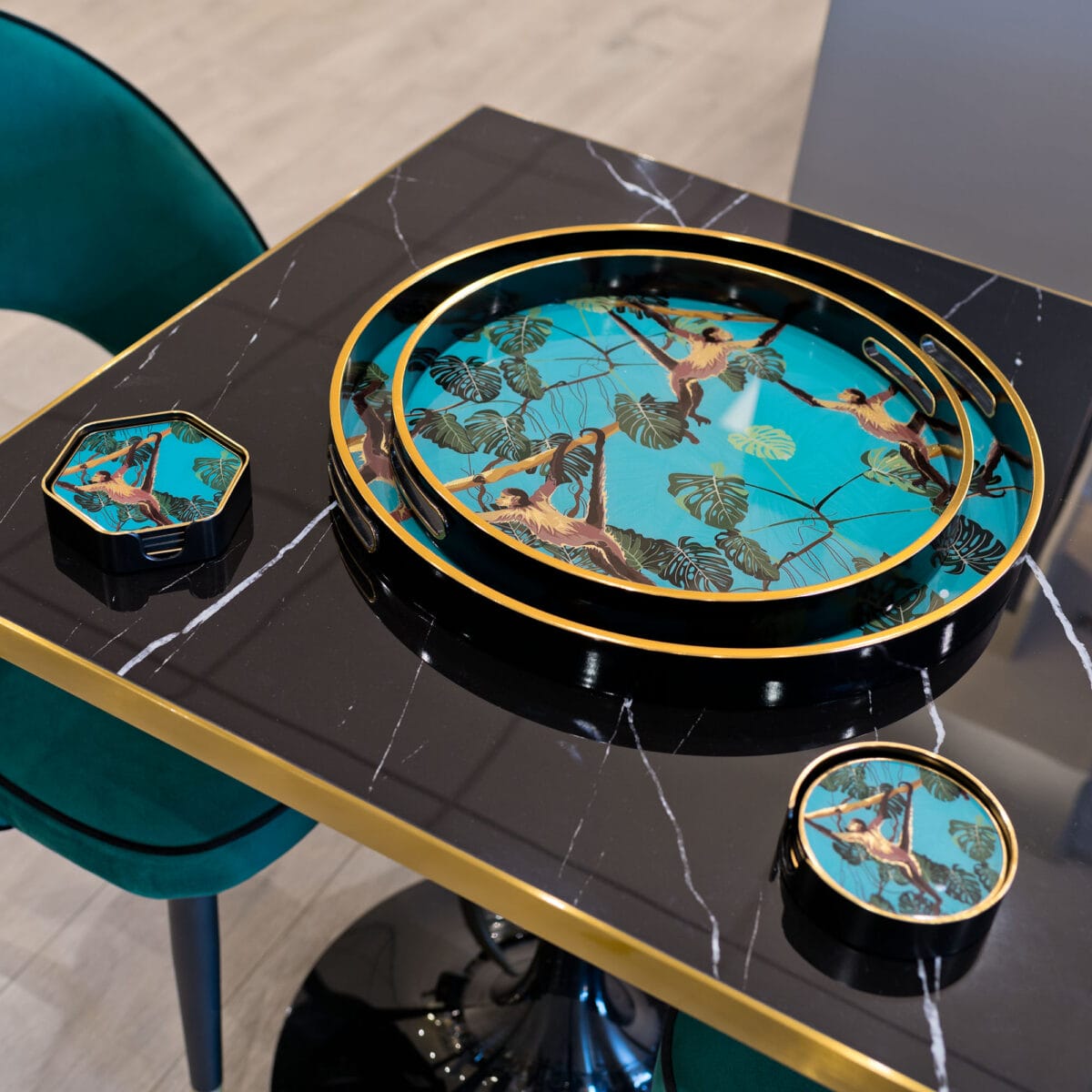 Monkey Large Serving Tray Set in our Showroom