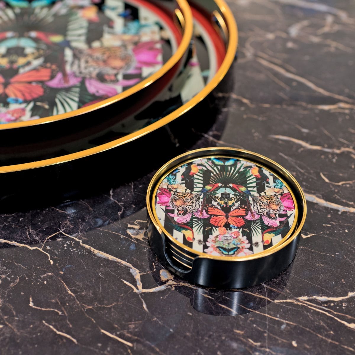 Myrtle and Mary Paradise Lost Coasters in our Showroom