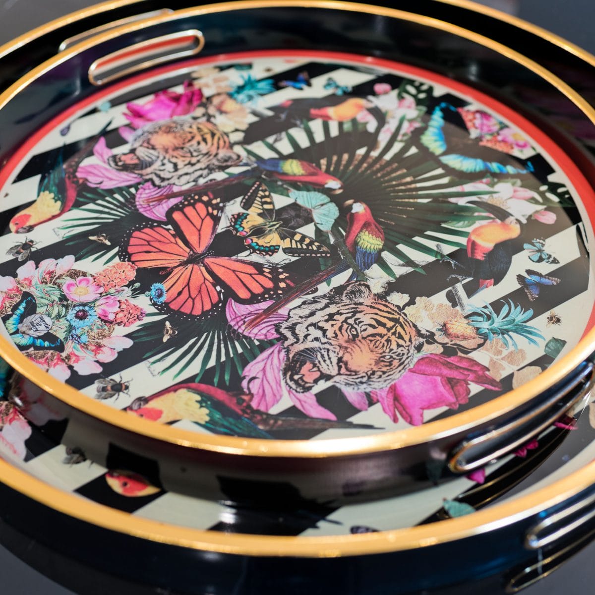 Myrtle and Mary Paradise Lost Serving Trays Close Up