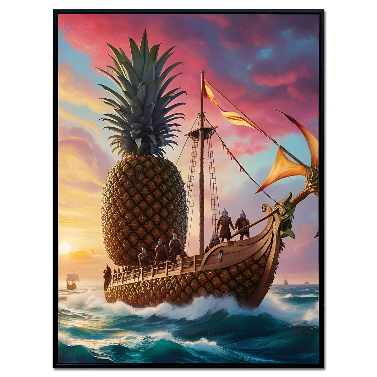 The Great Pineapple Voyage – Framed Wall Art (113cm x 85cm)