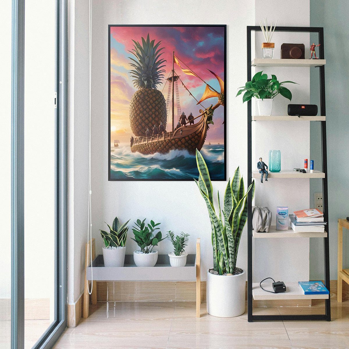 The Great Pineapple Voyage – Framed Wall Art (113cm x 85cm)