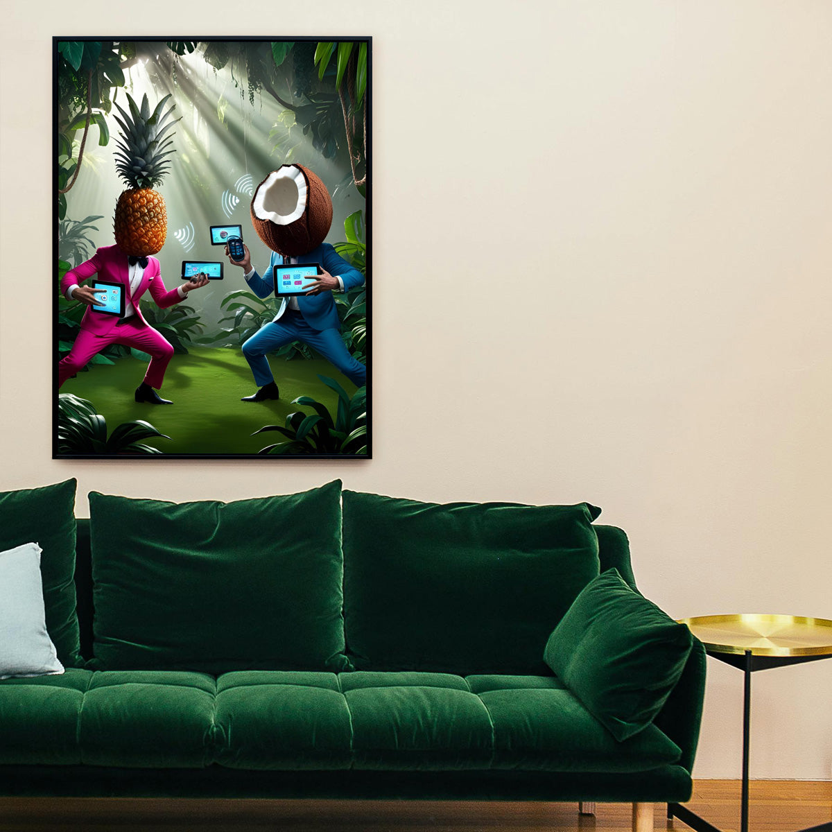 Tropical Tech Duel – Framed Wall Art (113cm x 85cm)
