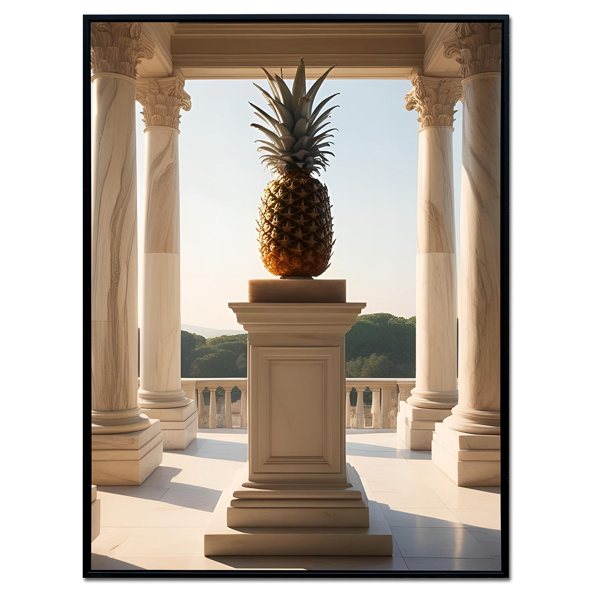 Pineapple Monument – Framed Wall Art (113cm x 85cm)