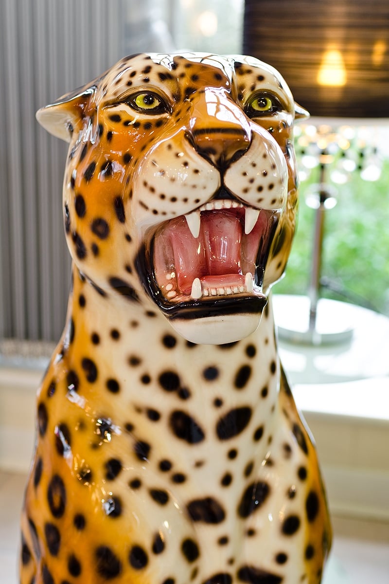 Roaring Leopard Statue - Boxer Ceramiche