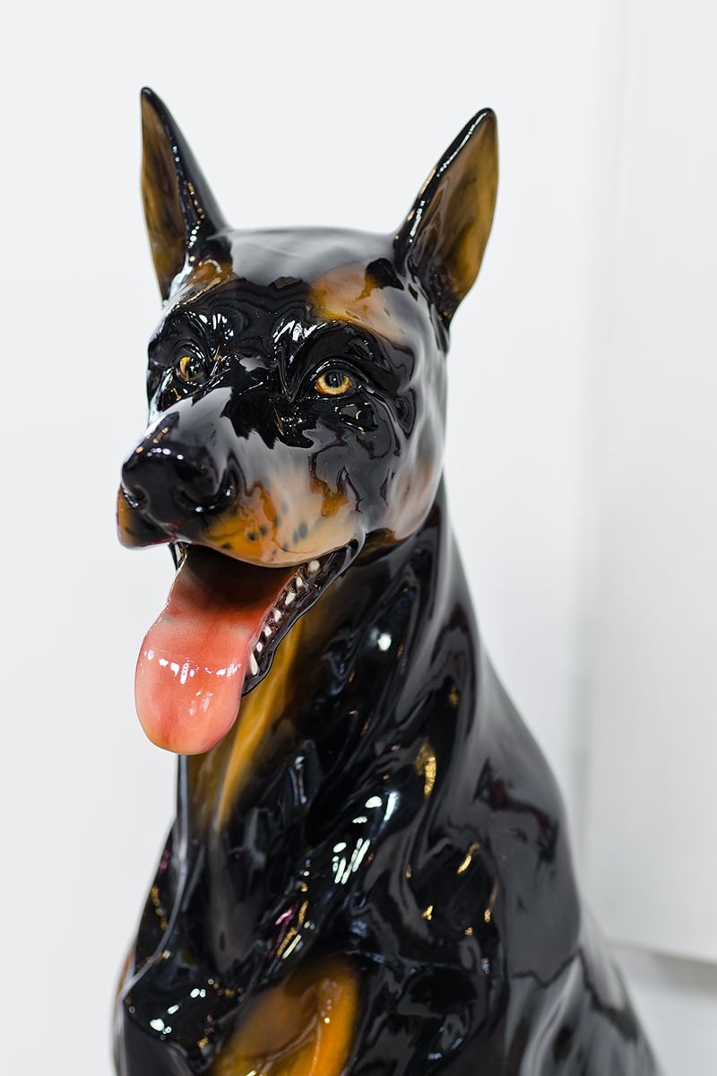 Doberman Dog Statue - Boxer Ceramiche