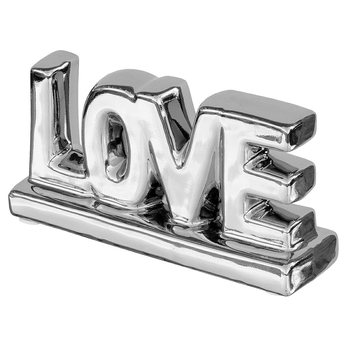 Silver Ceramic Little Love Sign