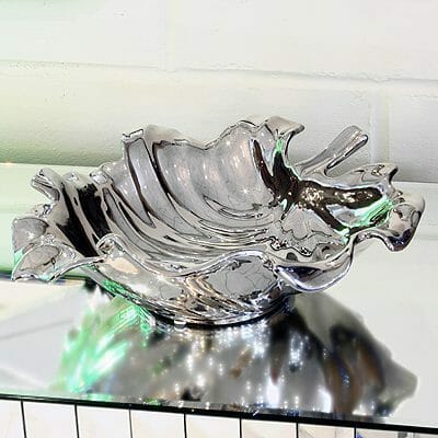 Silver Lotus Leaf Bowl