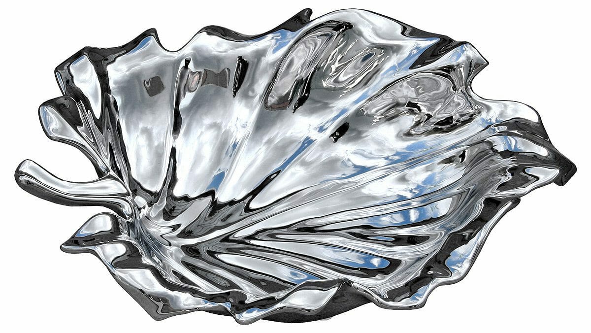 Silver Lotus Leaf Bowl