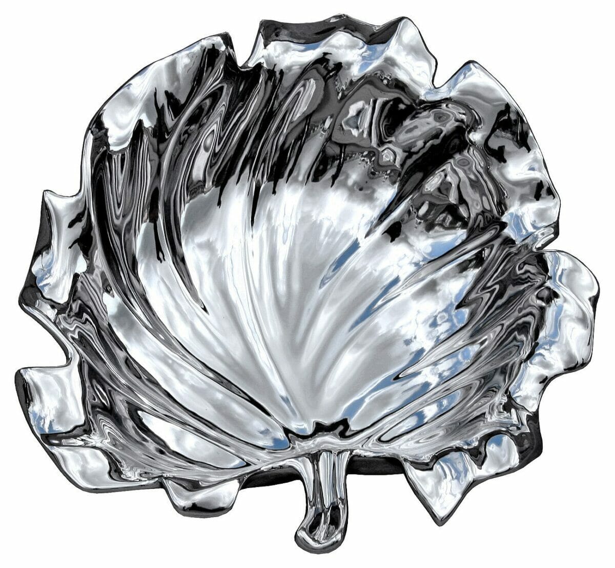 Silver Lotus Leaf Bowl