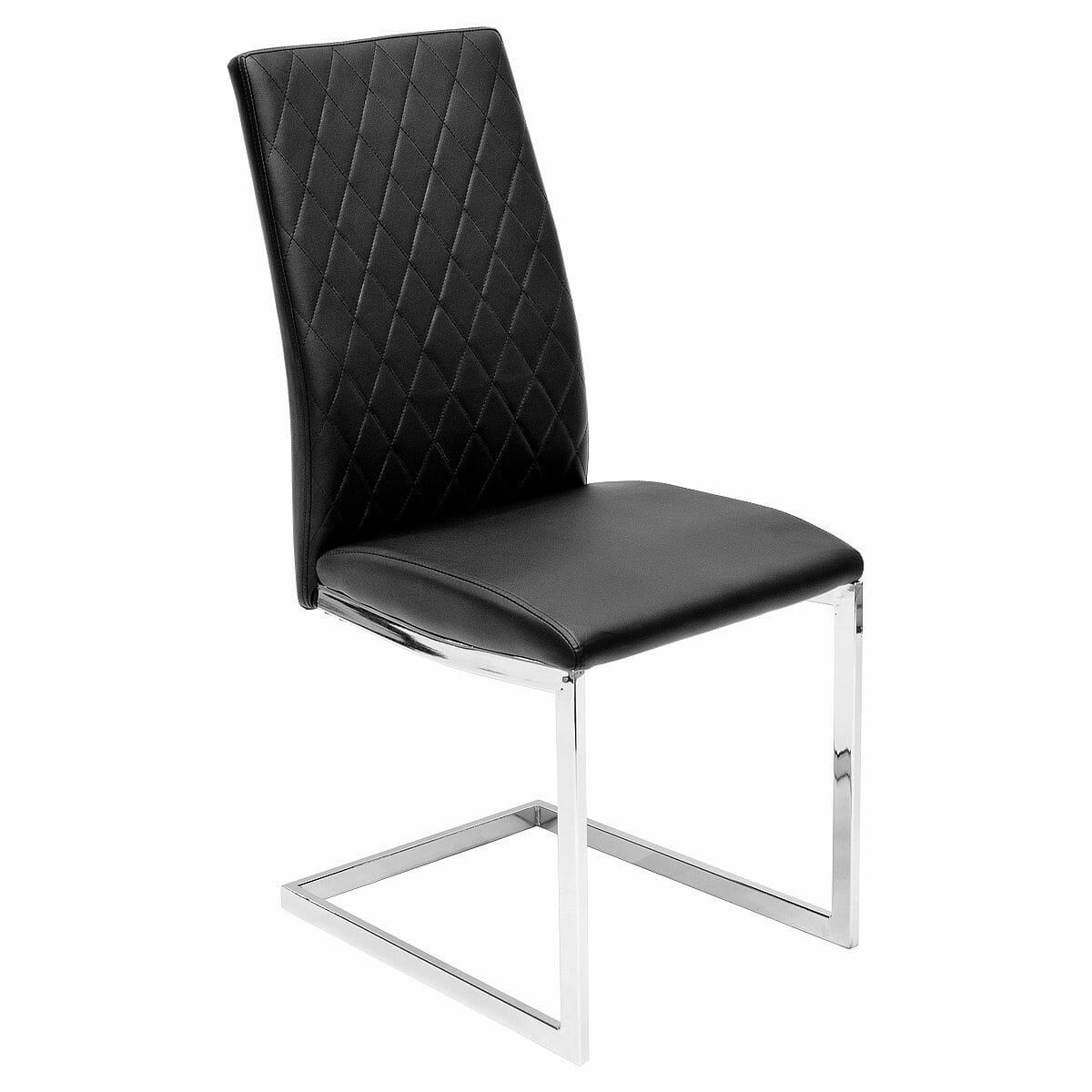 Quilt Back Black Dining Chair