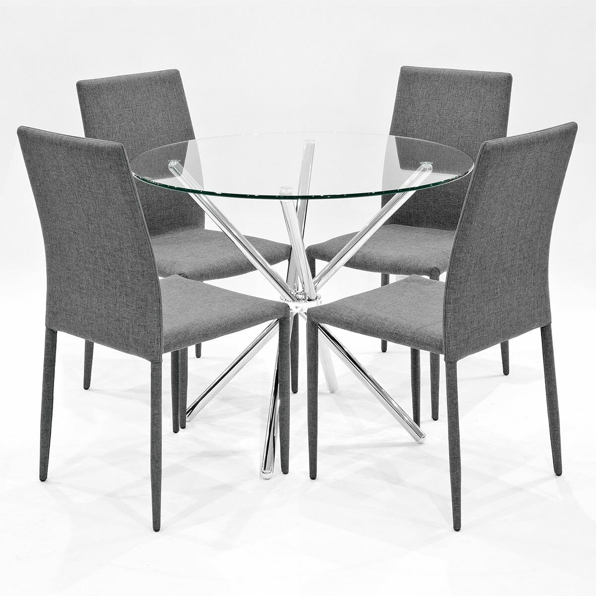 Selina Grey Criss Cross Dining Set