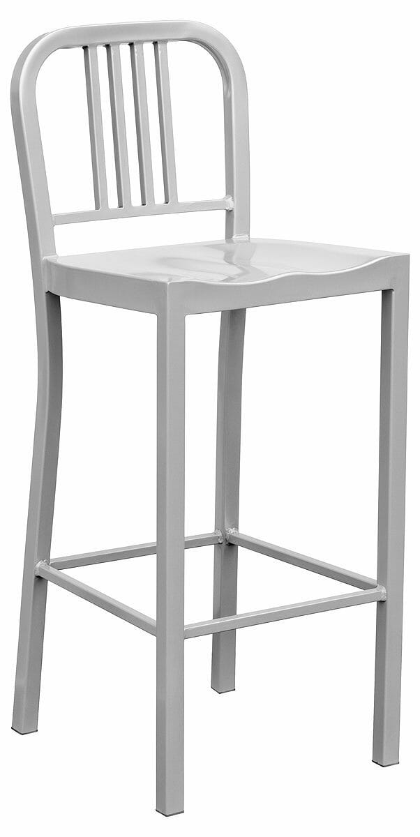 Navy Metal Bar Stool