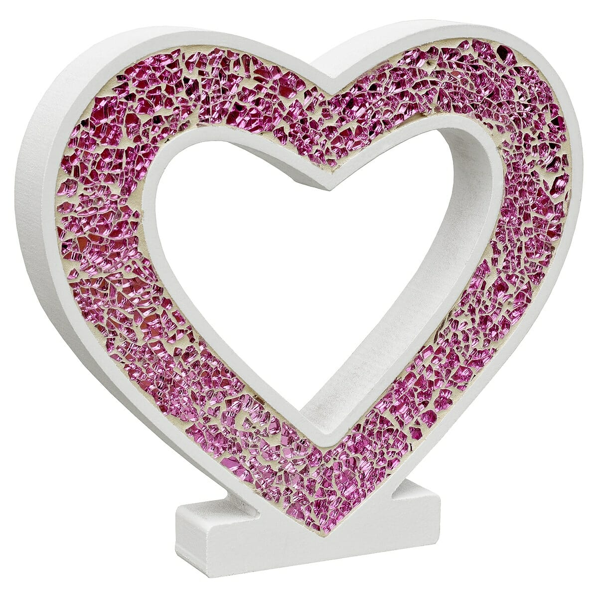 Standing Mosaic Glass Heart