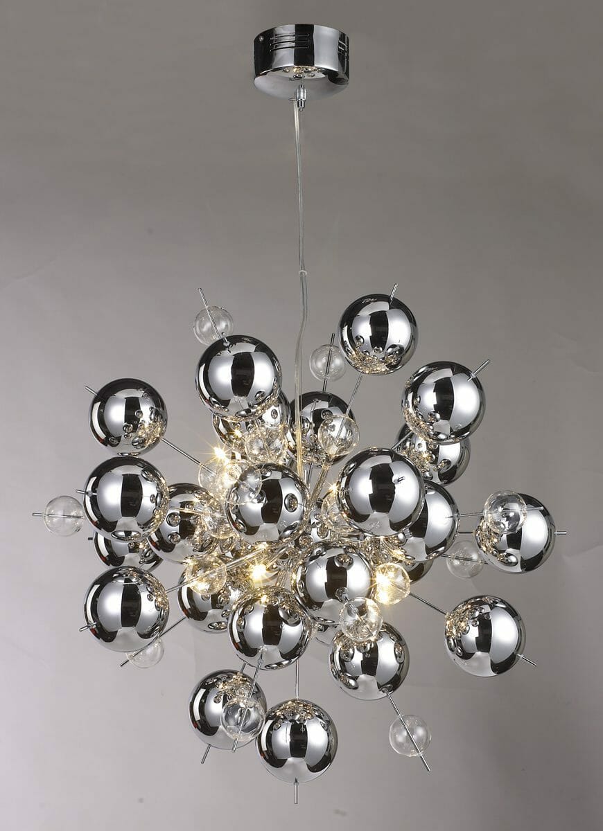 Chrome Ball Molecular Sputnik Chandelier