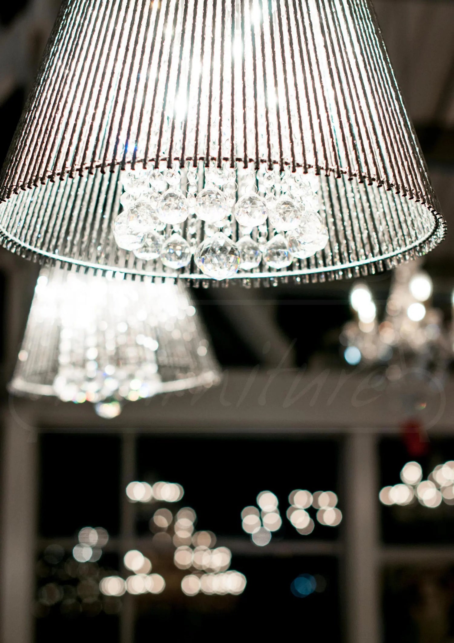 Conical Silver Tube Chandelier (small)