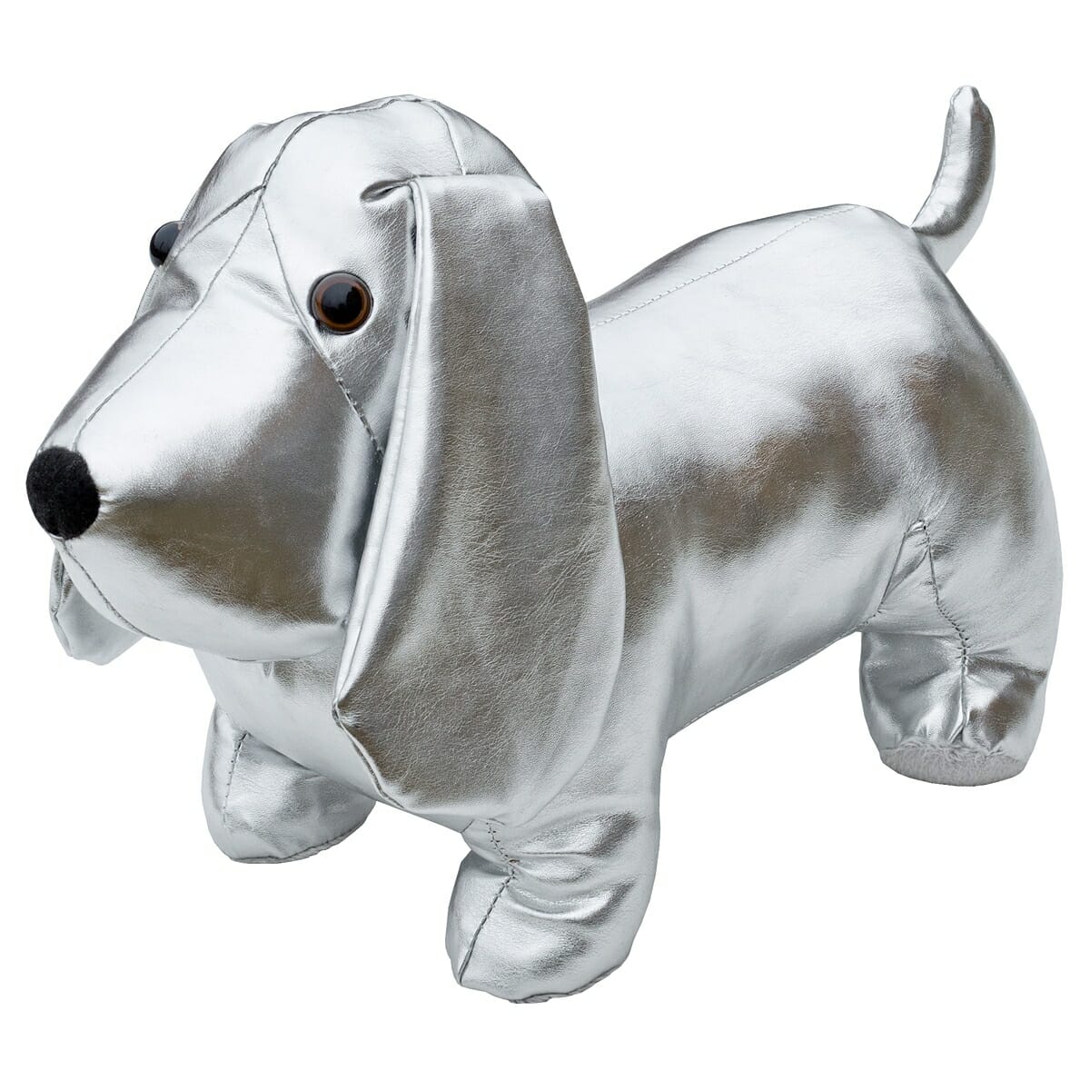 Silver Doggy Door Stop