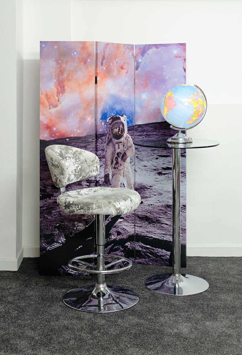 Space Man Canvas Room Divider