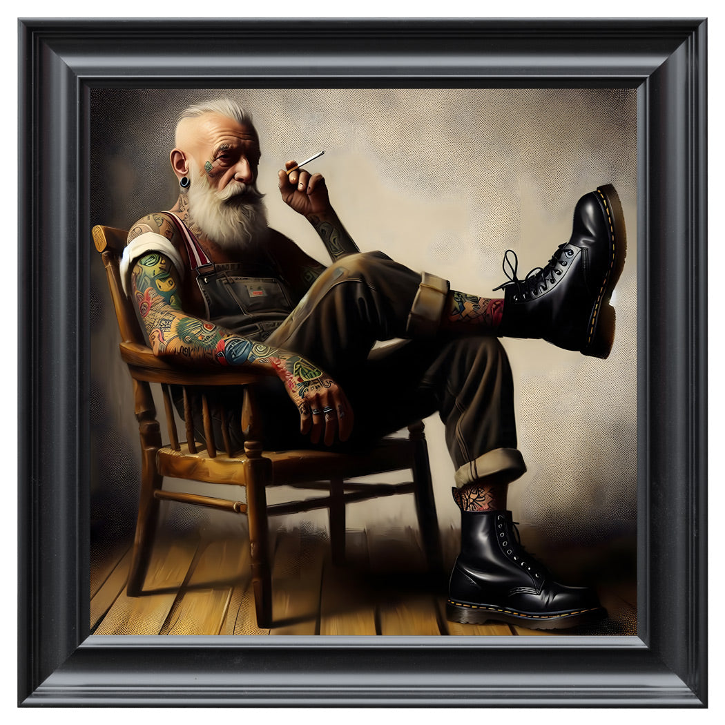 Velvet Print Framed Artwork - Tattoo Collection