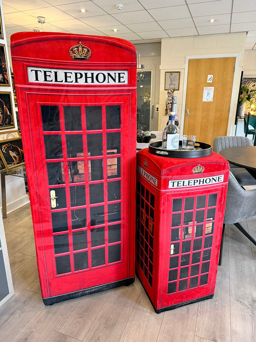 Large British Red Velvet Telephone Box